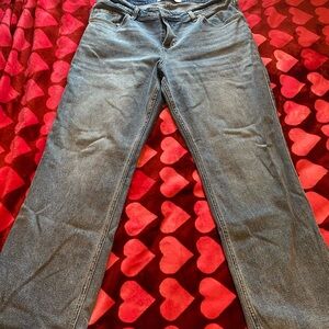 Hollister Women's Straight Leg Jeans in Blue